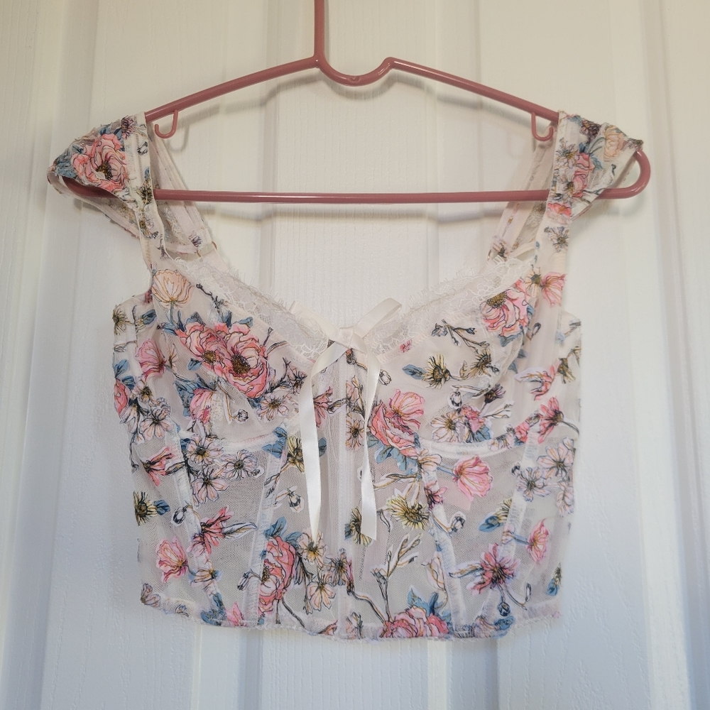 Victoria Secret Floral Corset Top